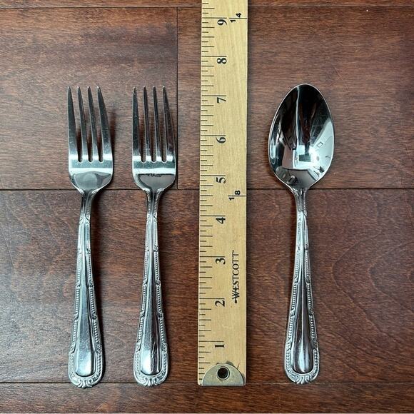 Waterford Russborough Stainless Steel Flatware Silverware Mixed Set, 9 Pieces - Picture 10 of 16